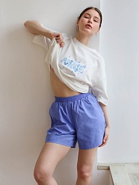 Комплект женский "Cosmic vibes" футболка и шорты в Челябинске
